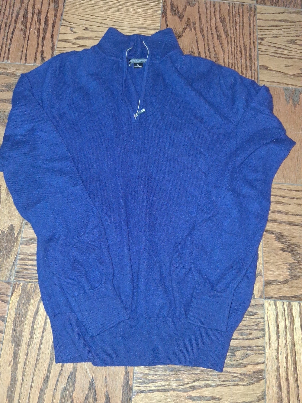 Men's Blue Quarter-Zip Sweater